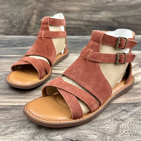 NIB BOC by Born Dora 8M Suede Gladiator Sandal Dk Red - Picture 3 of 12
